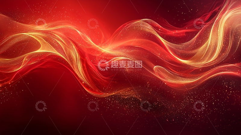 高清大图下载【趣麦麦图】红色火焰流光