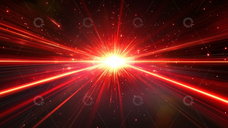 高清大图下载【趣麦麦图】红色宇宙激光束