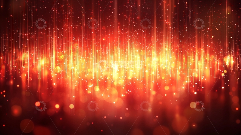高清大图下载【趣麦麦图】红色光线粒子背景