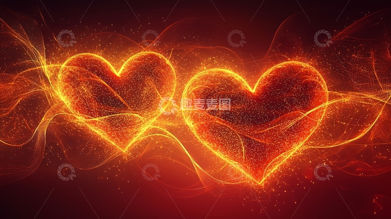 高清大图下载【趣麦麦图】燃烧的爱情之心