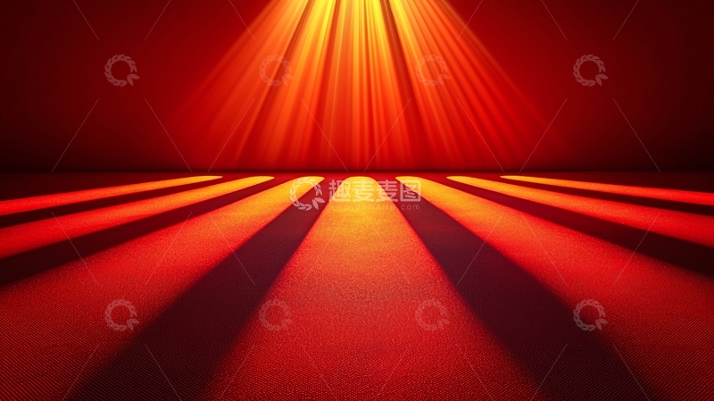 高清大图下载【趣麦麦图】红色光束舞台背景