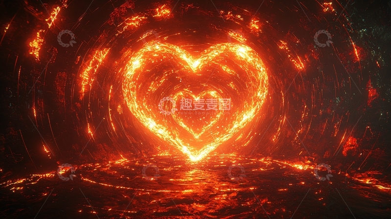 高清大图下载【趣麦麦图】火焰之心