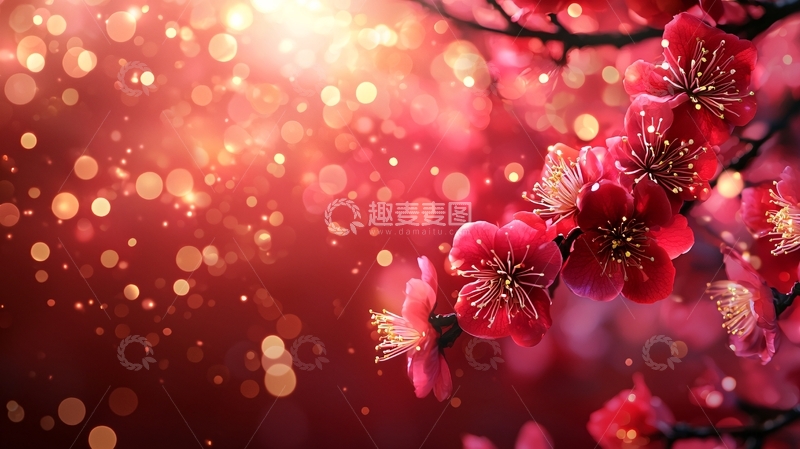 高清大图下载【趣麦麦图】红梅绽放