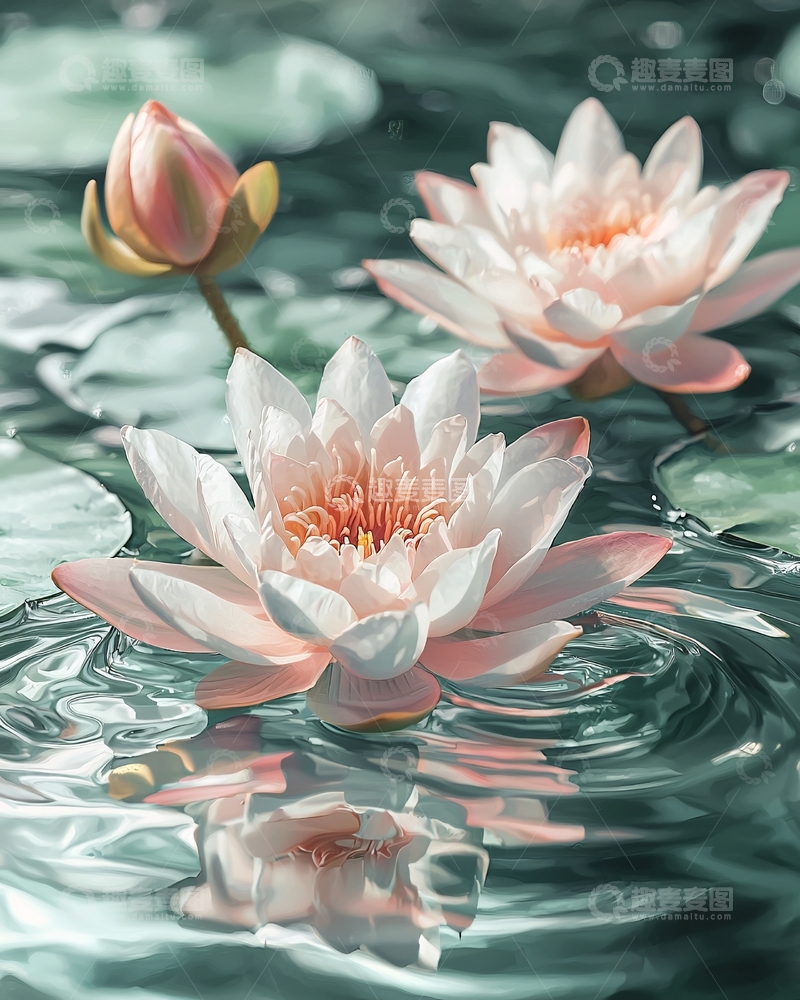 高清大图下载【趣麦麦图】粉色睡莲