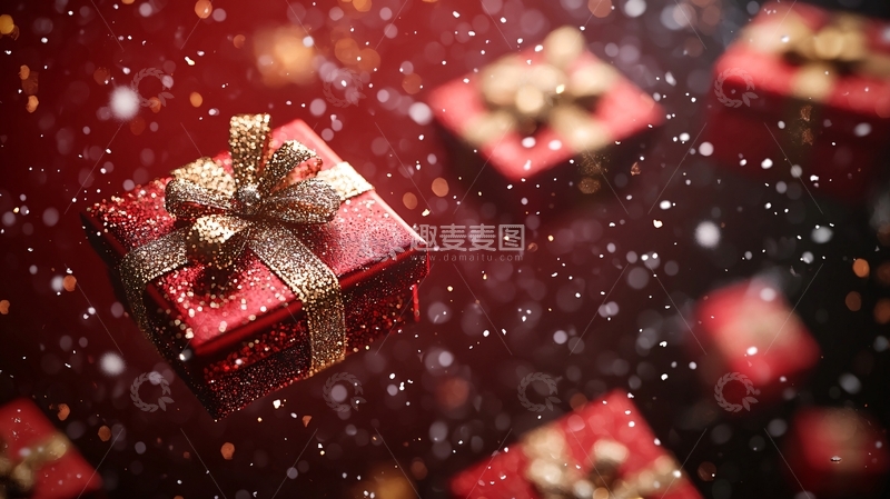 高清大图下载【趣麦麦图】红色礼物盒