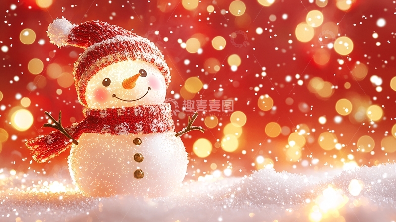 高清大图下载【趣麦麦图】圣诞雪人