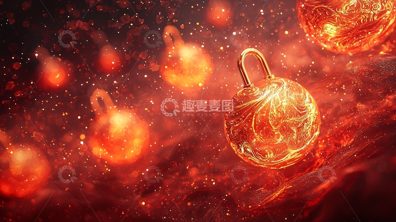 高清大图下载【趣麦麦图】燃烧的火焰球体