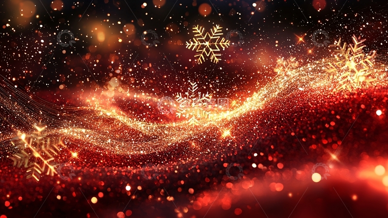 高清大图下载【趣麦麦图】圣诞节闪光粒子