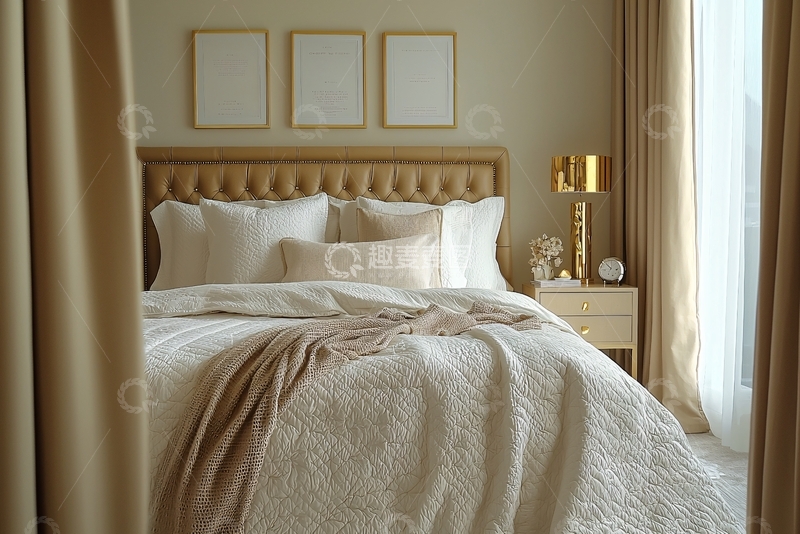 高清大图下载【趣麦麦图】轻奢卧室床品搭配