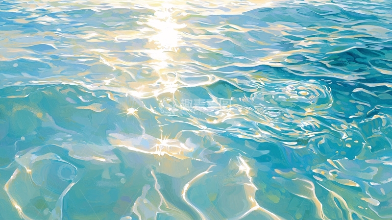 高清大图下载【趣麦麦图】阳光下的清澈水面