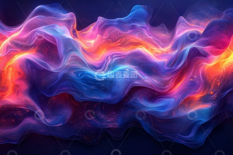 高清大图下载【趣麦麦图】流体色彩梦幻背景