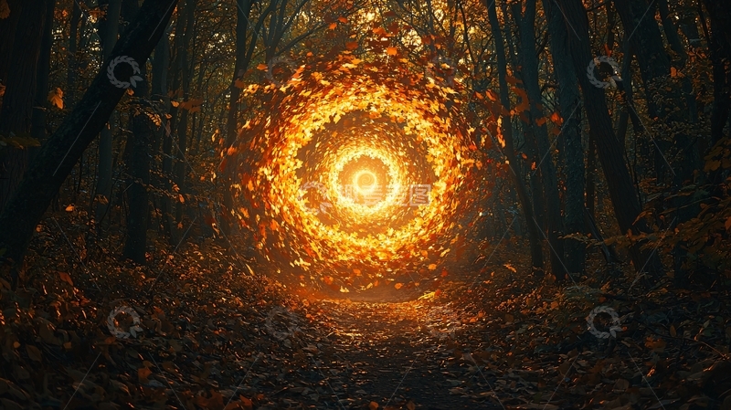 高清大图下载【趣麦麦图】森林光环