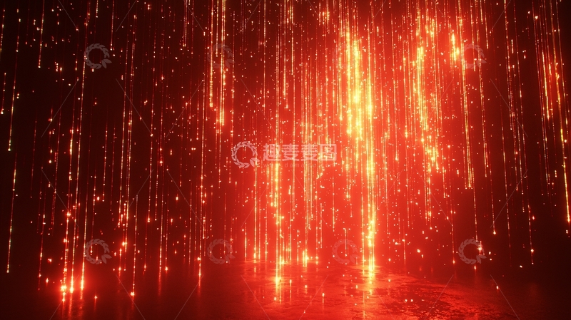 高清大图下载【趣麦麦图】火光点点如雨般落下