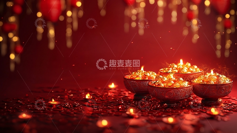 高清大图下载【趣麦麦图】红灯笼喜庆节日背景