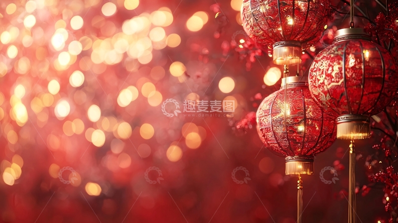 高清大图下载【趣麦麦图】红色圣诞球