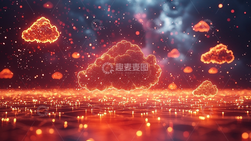 高清大图下载【趣麦麦图】燃烧的云朵