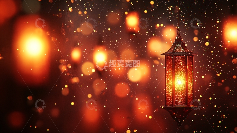 高清大图下载【趣麦麦图】昏黄灯光梦幻背景