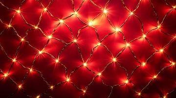 红色网状圣诞灯