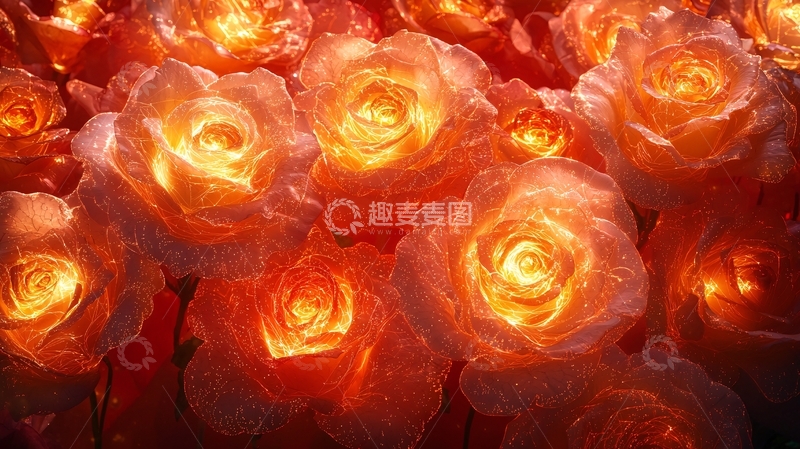 高清大图下载【趣麦麦图】光影玫瑰花束