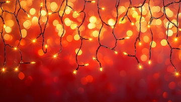 红色背景暖色调灯光