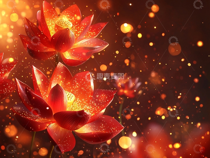 高清大图下载【趣麦麦图】光影莲花