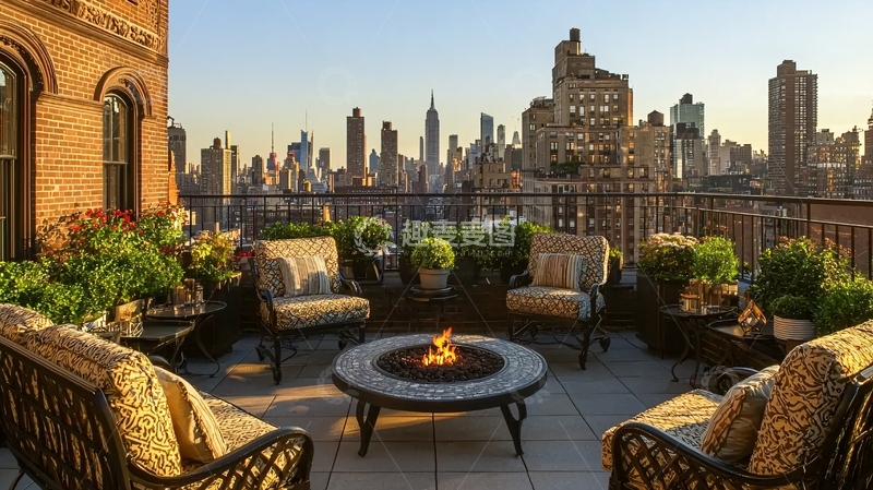 高清大图下载【趣麦麦图】纽约城市景观露台