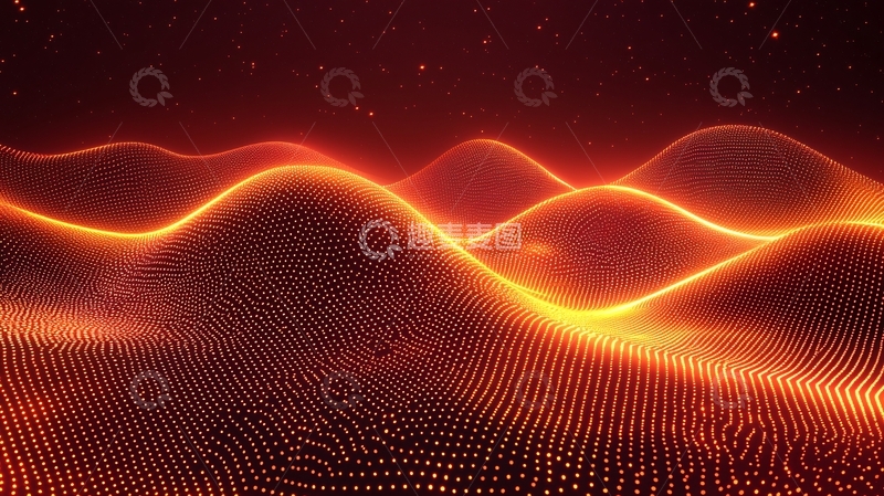 高清大图下载【趣麦麦图】抽象红色波浪