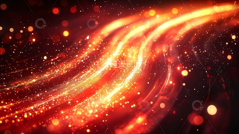 高清大图下载【趣麦麦图】流动的红色光线