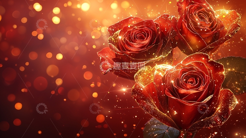 高清大图下载【趣麦麦图】闪耀红玫瑰