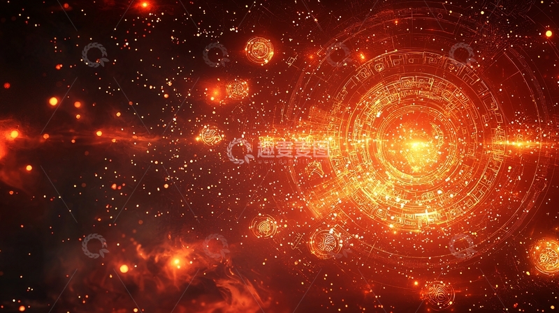 高清大图下载【趣麦麦图】燃烧的宇宙能量核心