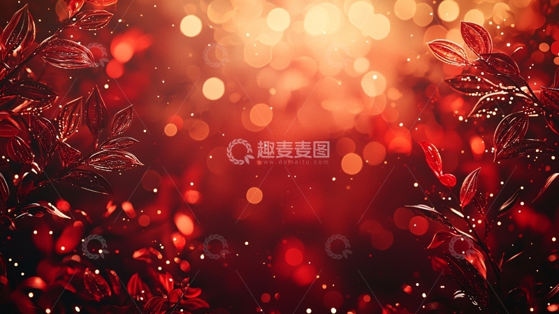 高清大图下载【趣麦麦图】红色背景