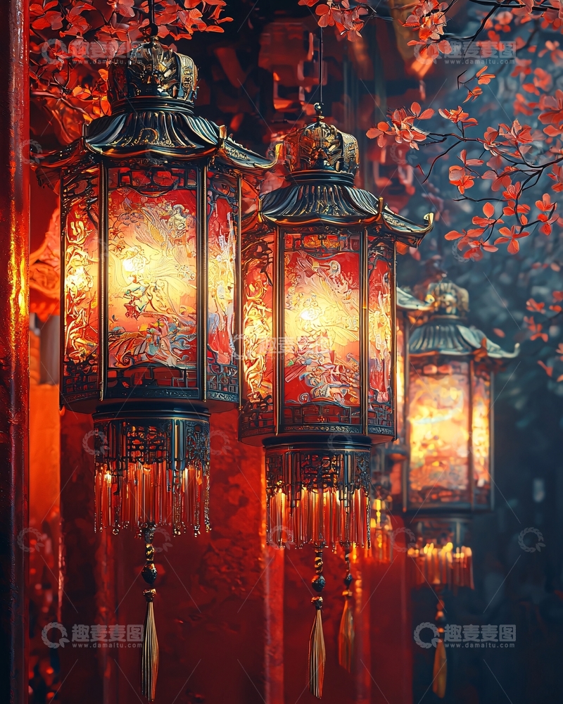 高清大图下载【趣麦麦图】中式灯笼