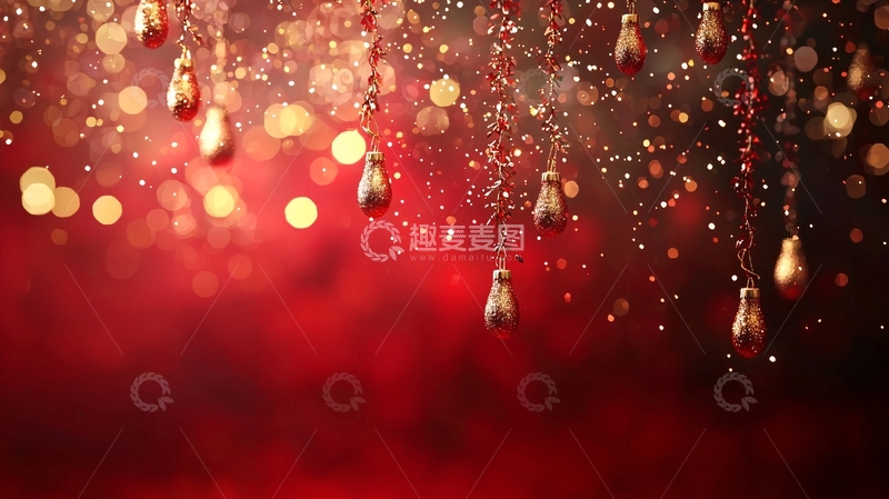 高清大图下载【趣麦麦图】红金色水滴背景