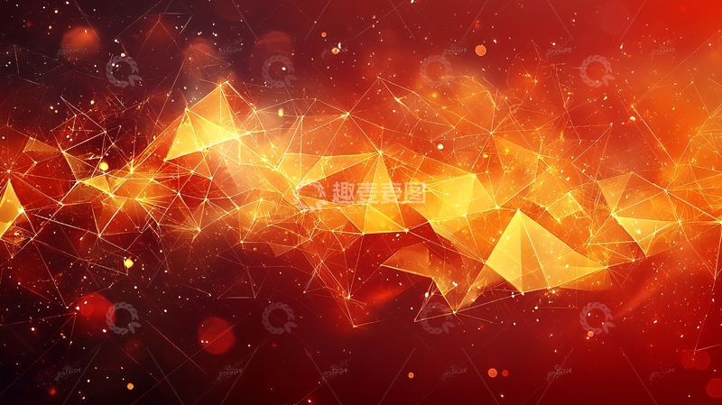 高清大图下载【趣麦麦图】抽象火焰金字塔