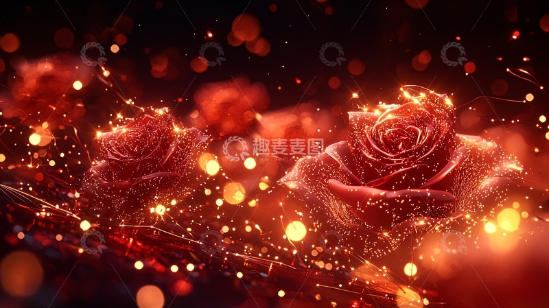 高清大图下载【趣麦麦图】闪耀红玫瑰