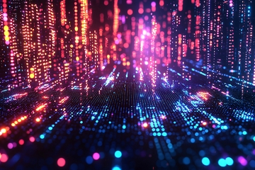 流动的彩色数据流