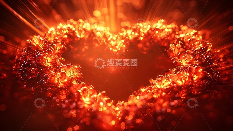 高清大图下载【趣麦麦图】火焰爱心