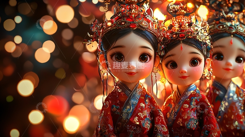 高清大图下载【趣麦麦图】古风娃娃