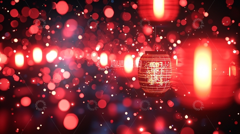 高清大图下载【趣麦麦图】红灯笼夜景
