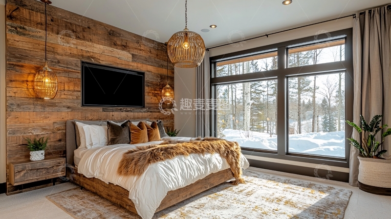 高清大图下载【趣麦麦图】温馨木质卧室