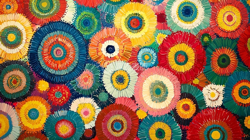 高清大图下载【趣麦麦图】彩色圆形图案