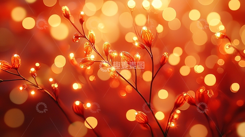 高清大图下载【趣麦麦图】温暖的橙色光晕背景