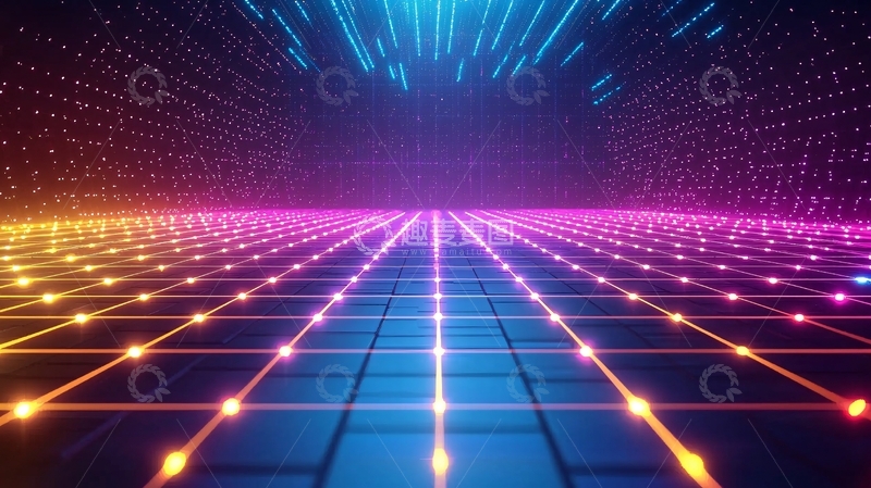高清大图下载【趣麦麦图】多彩灯光网格