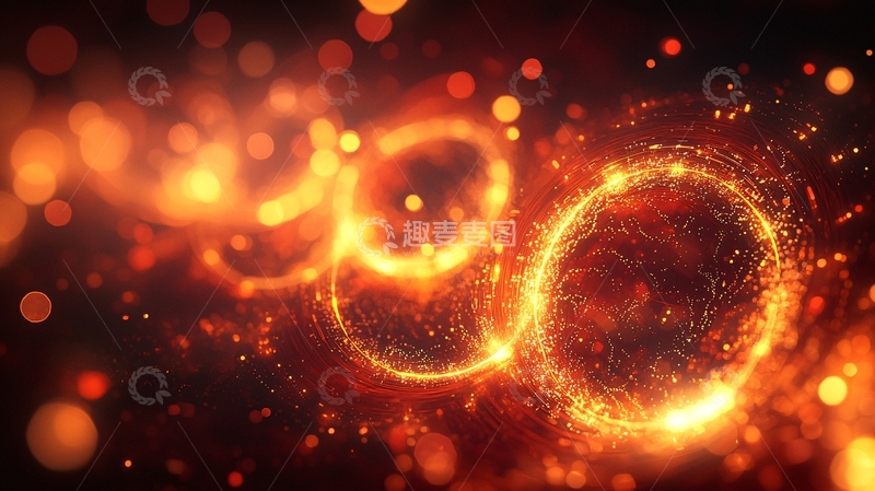 高清大图下载【趣麦麦图】光影粒子环