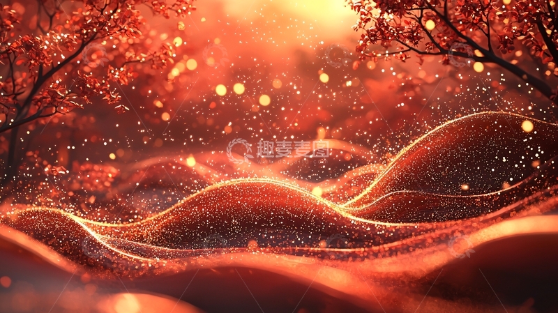 高清大图下载【趣麦麦图】红色梦幻森林