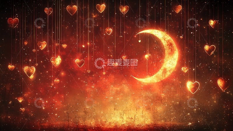 高清大图下载【趣麦麦图】燃烧的爱心