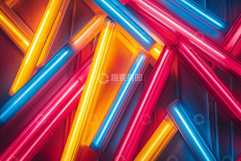 高清大图下载【趣麦麦图】彩色霓虹灯管