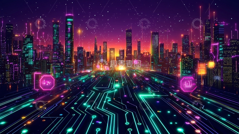 高清大图下载【趣麦麦图】未来科技城市116