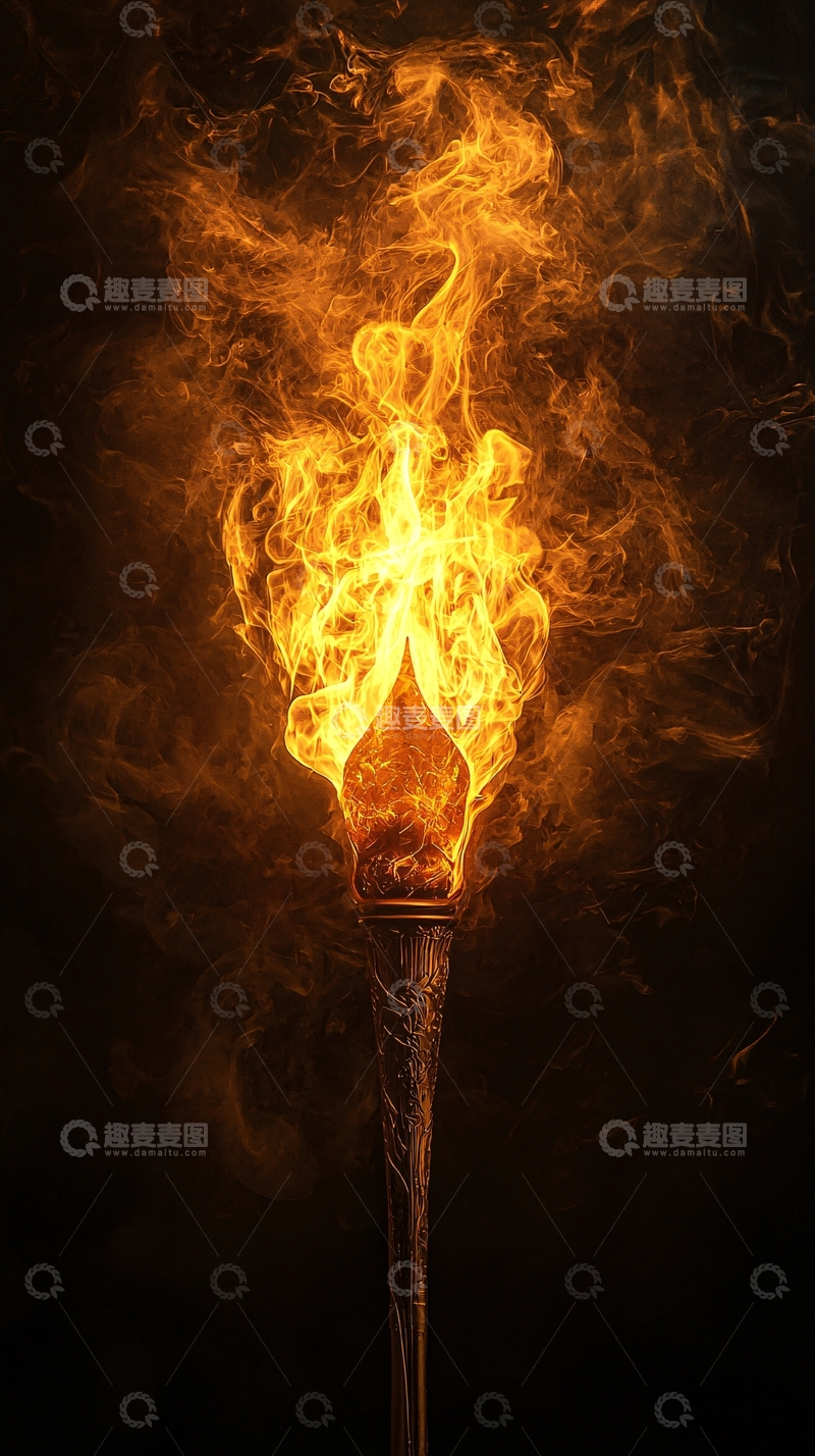 高清大图下载【趣麦麦图】燃烧的火把