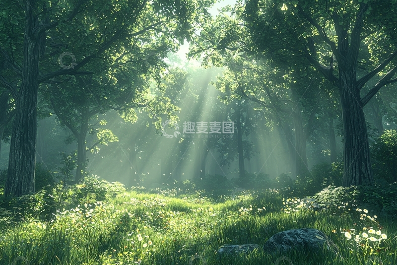 高清大图下载【趣麦麦图】阳光森林